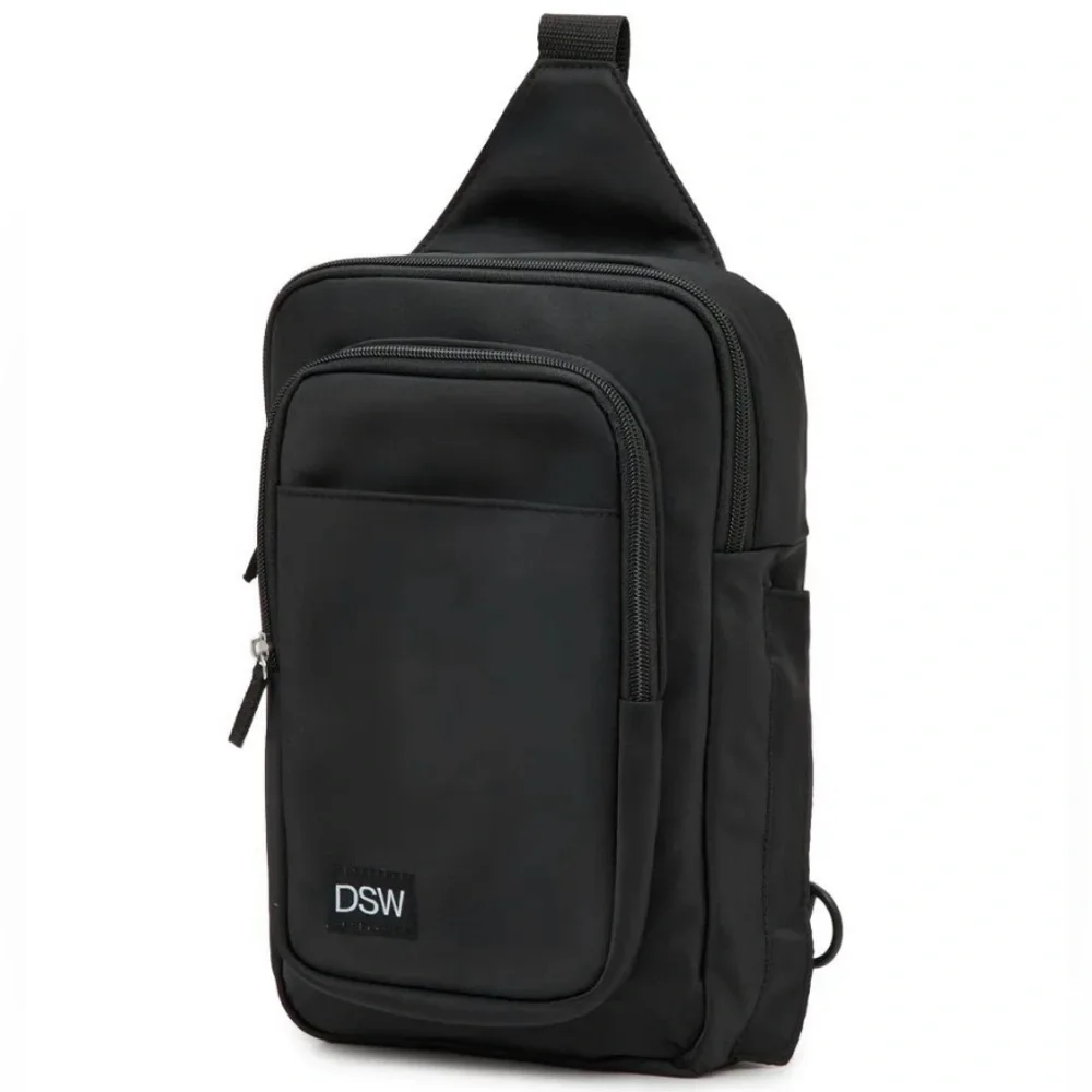 Black Sling Bag with Bottle Holder